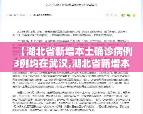 【湖北省新增本土确诊病例3例均在武汉,湖北省新增本土确诊病例3例 均在武汉】