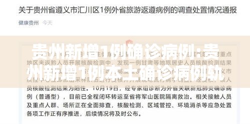 贵州新增1例确诊病例:贵州新增1例本土确诊病例轨迹