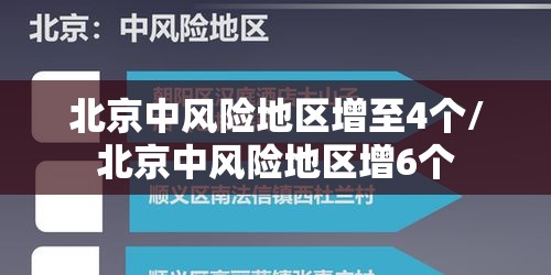 北京中风险地区增至4个/北京中风险地区增6个