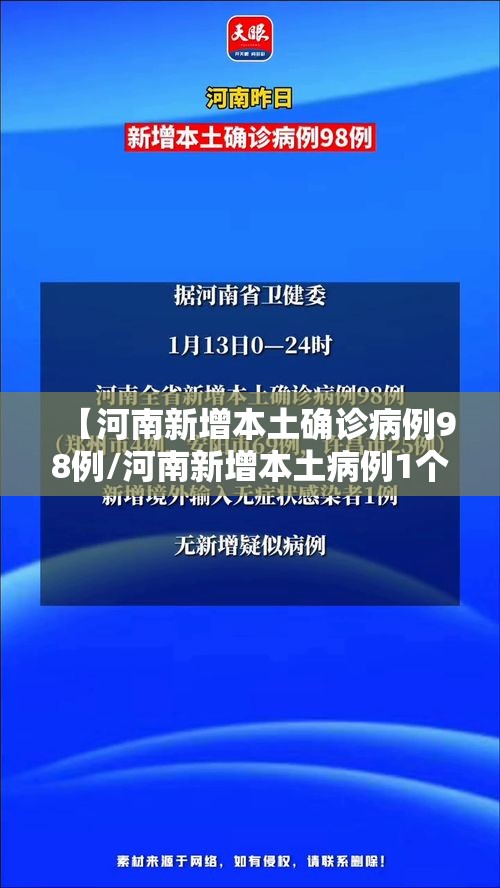 【河南新增本土确诊病例98例/河南新增本土病例1个轨迹】
