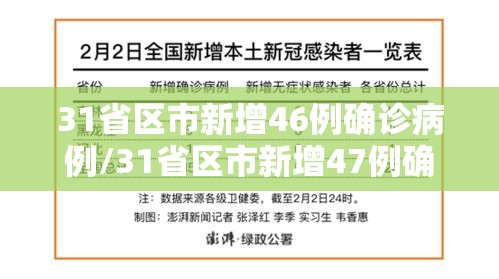 31省区市新增46例确诊病例/31省区市新增47例确诊病例