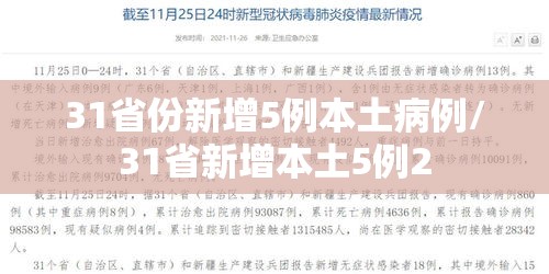 31省份新增5例本土病例/31省新增本土5例2 31省份新增5例本土病例/31省新增本土5例2