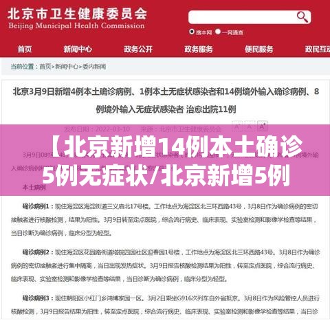 【北京新增14例本土确诊5例无症状/北京新增5例本地确诊病例和1例无症状感染者】