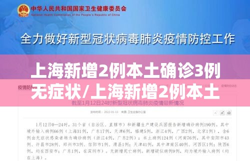 上海新增2例本土确诊3例无症状/上海新增2例本土确诊3例无症状是什么