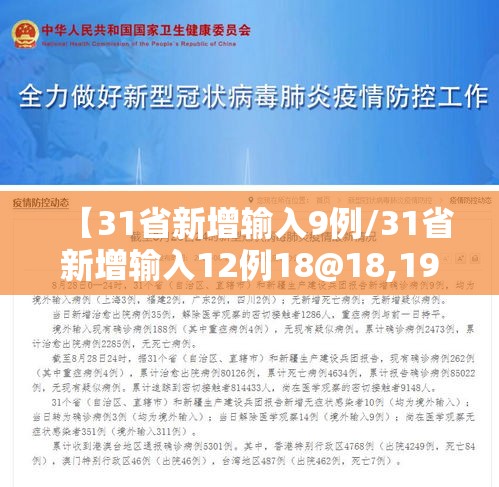 【31省新增输入9例/31省新增输入12例18@18,19】