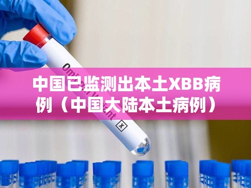中国已监测出本土XBB病例（中国大陆本土病例）