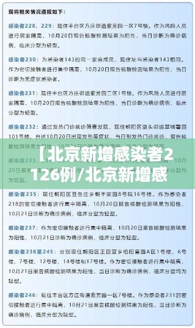 【北京新增感染者2126例/北京新增感染者2126例最新消息】