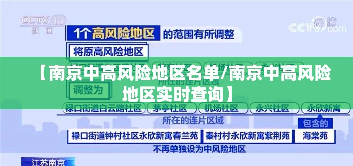 【南京中高风险地区名单/南京中高风险地区实时查询】