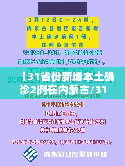 【31省份新增本土确诊2例在内蒙古/31省份新增9例本土2例在内蒙古】