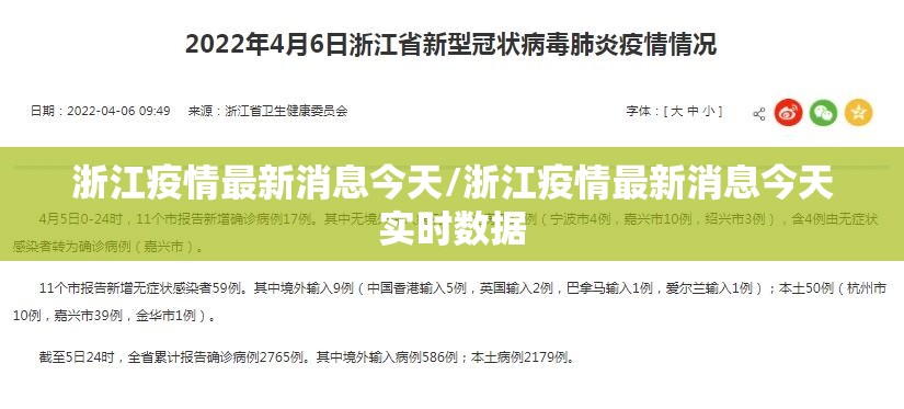 浙江疫情最新消息今天/浙江疫情最新消息今天实时数据