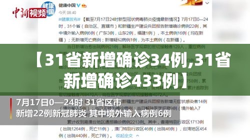 【31省新增确诊34例,31省新增确诊433例】