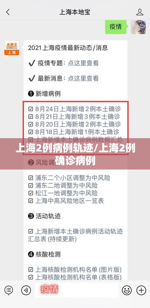 上海2例病例轨迹/上海2例确诊病例