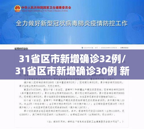 31省区市新增确诊32例/31省区市新增确诊30例 新闻 31省区市新增确诊32例/31省区市新增确诊30例 新闻