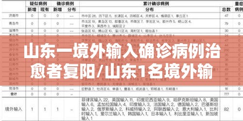 山东一境外输入确诊病例治愈者复阳/山东1名境外输入确诊