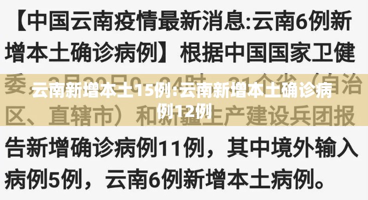 云南新增本土15例:云南新增本土确诊病 例12例