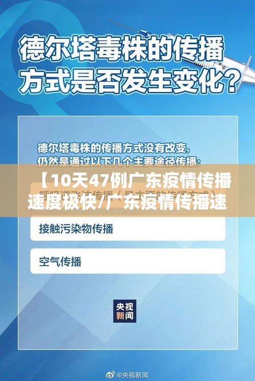 【10天47例广东疫情传播速度极快/广东疫情传播速度很快】