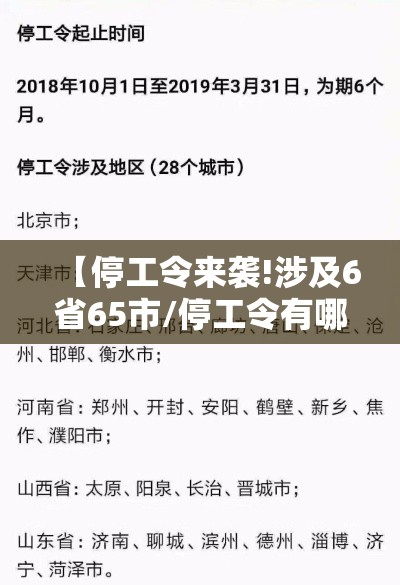 【停工令来袭!涉及6省65市/停工令有哪几个省份】