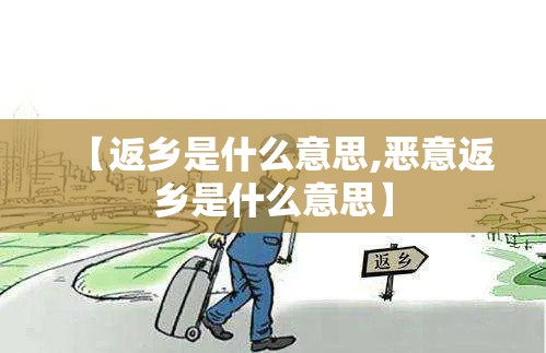 【返乡是什么意思,恶意返乡是什么意思】