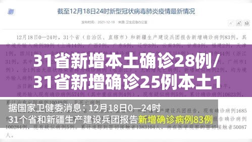 31省新增本土确诊28例/31省新增确诊25例本土15例