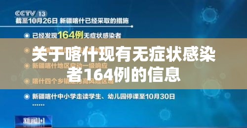 关于喀什现有无症状感染者164例的信息