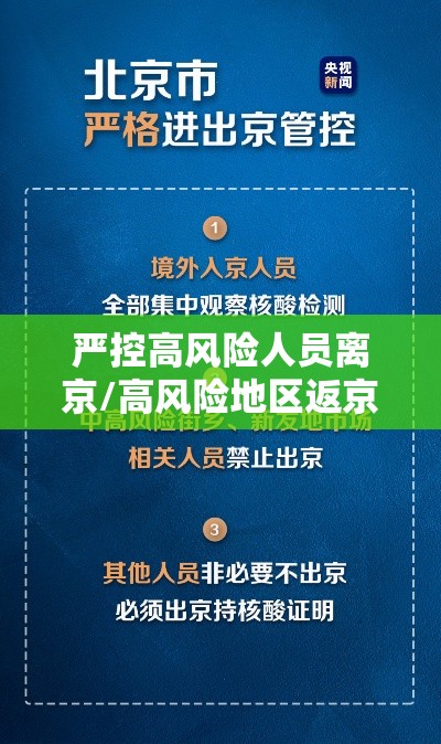 严控高风险人员离京/高风险地区返京管理措施 严控高风险人员离京/高风险地区返京管理措施