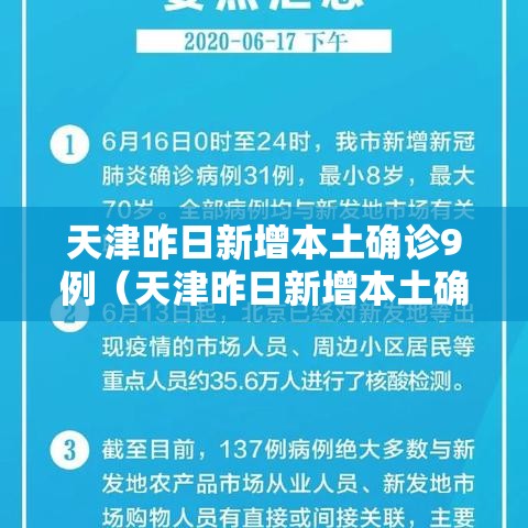 天津昨日新增本土确诊9例（天津昨日新增本土确诊9例是哪里的）