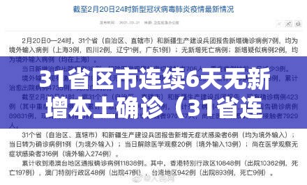 31省区市连续6天无新增本土确诊（31省连续一周无本土新增）