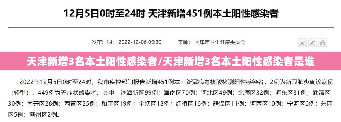 天津新增3名本土阳性感染者/天津新增3名本土阳性感染者是谁