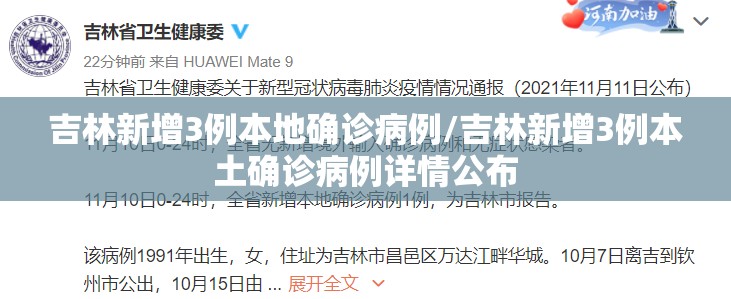 吉林新增3例本地确诊病例/吉林新增3例本土确诊病例详情公布