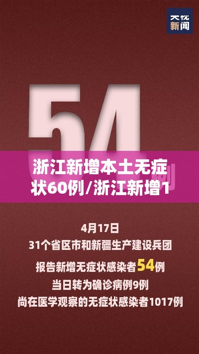 浙江新增本土无症状60例/浙江新增1例本土无症状2021