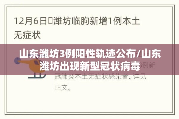 山东潍坊3例阳性轨迹公布/山东潍坊出现新型冠状病毒