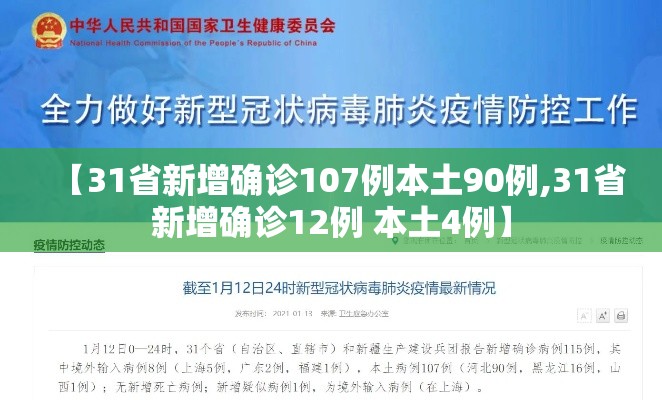 【31省新增确诊107例本土90例,31省新增确诊12例 本土4例】