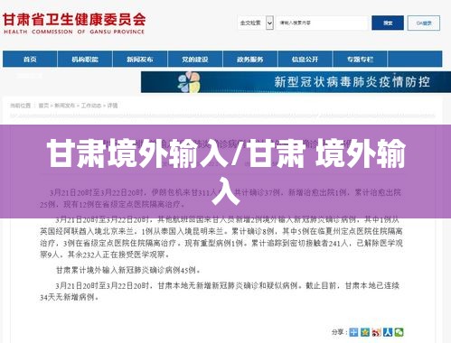 甘肃境外输入/甘肃 境外输入