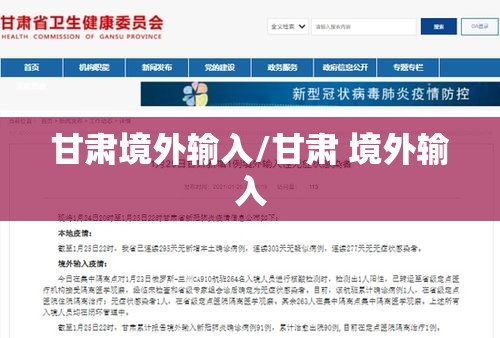 甘肃境外输入/甘肃 境外输入