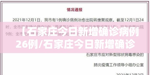【石家庄今日新增确诊病例26例/石家庄今日新增确诊轨迹】