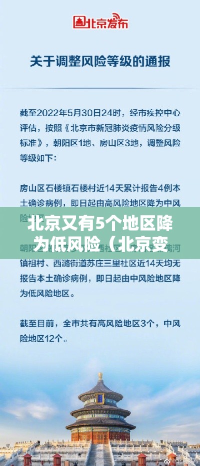 北京又有5个地区降为低风险（北京变为低风险地区）