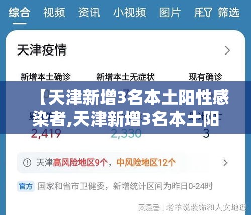 【天津新增3名本土阳性感染者,天津新增3名本土阳性感染者轨迹】