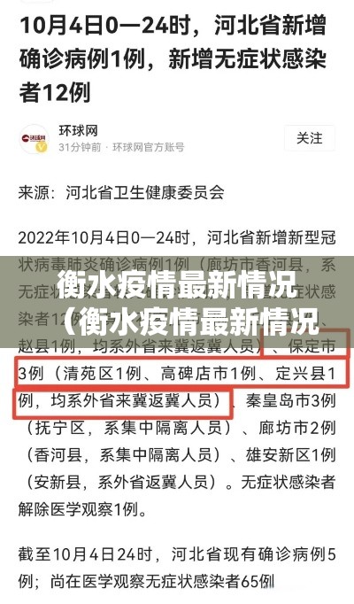 衡水疫情最新情况（衡水疫情最新情况最新消息）