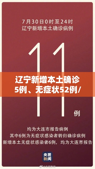 辽宁新增本土确诊5例、无症状52例/辽宁新增确诊2例 无症状感染者3例