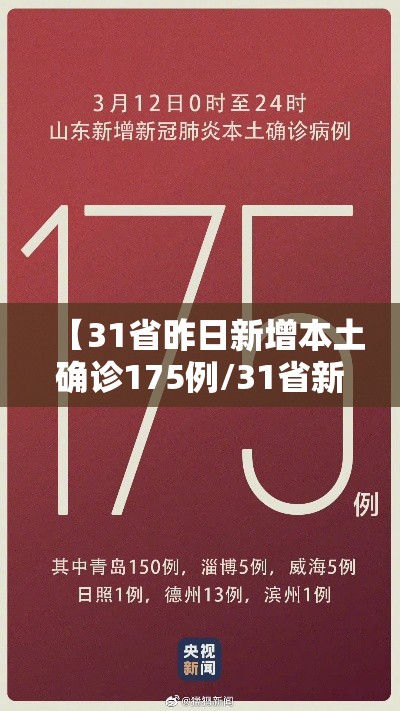 【31省昨日新增本土确诊175例/31省新增本土确诊1】